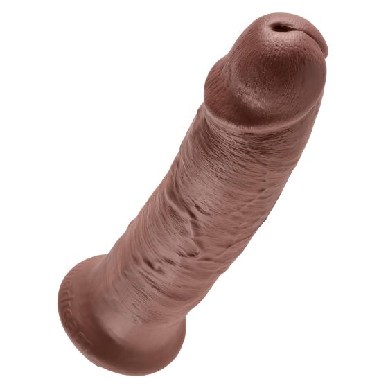 King Cock 10 - nagy tapadókorongos dildó (25cm) - barna