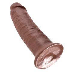 King Cock 10 - nagy tapadókorongos dildó (25cm) - barna