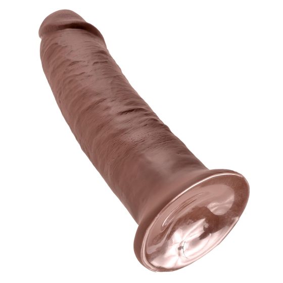 King Cock 10 - nagy tapadókorongos dildó (25cm) - barna