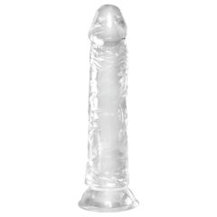 King Cock Clear 8 - tapadókorongos, nagy dildó (20cm)