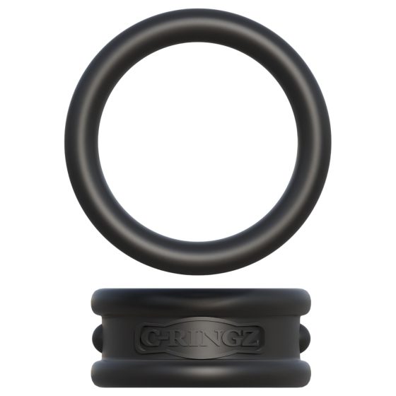 Fantasy C-Ringz - pénisz- és heregyűrű (fekete)