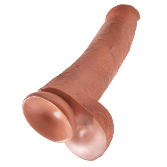 / King Cock 15 - óriás dildó (38cm) - sötét natúr
