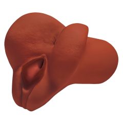 PDX Pick Your Pleasure - 2in1 élethű maszturbátor (barna)