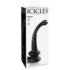 / Icicles No. 87 - G+P-pont üveg dildó (fekete)