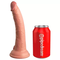   King Cock Elite 7 - tapadókorongos, rádiós vibrátor 18cm - natúr