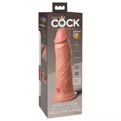   King Cock Elite 8 - tapadókorongos vibrátor (20cm) - natúr