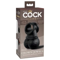   / King Cock Elite Crown Jewels - herefeltét műpéniszhez (fekete)
