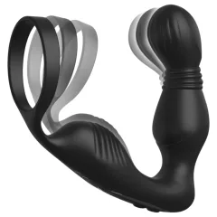   Anal Fantasy Elite - prosztata vibrátor péniszgyűrűvel (fekete)