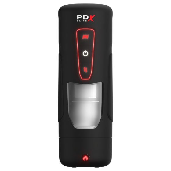 PDX Elite Milk Me Hotter - melegítő maszturbátor (fekete)