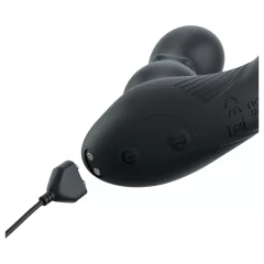   Anal Fantasy Ass-Gasm - forgó fejes anál vibrátor péniszgyűrűvel (fekete)