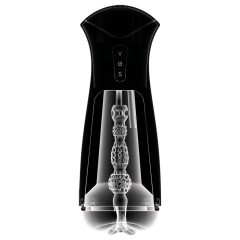 PDX Elite - szívó, rezgő maszturbátor (fekete)