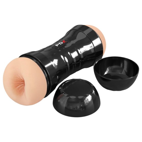 PDX Wet Pussies - élethű punci és popsi maszturbátor (natúr)