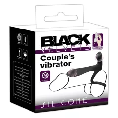   Black Velvets - akkus, 2in1 vibrátor és péniszgyűrű (fekete)