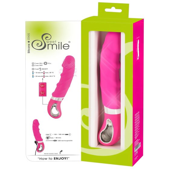 SMILE Soft - akkus, melegítő vibrátor (pink)