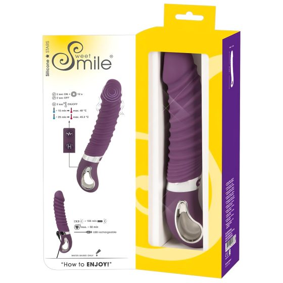SMILE Soft - akkus, melegítő vibrátor (lila)