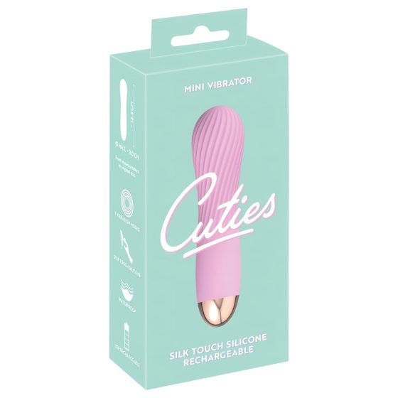 Cuties Mini - akkus, vízálló, spirál vibrátor (pink)
