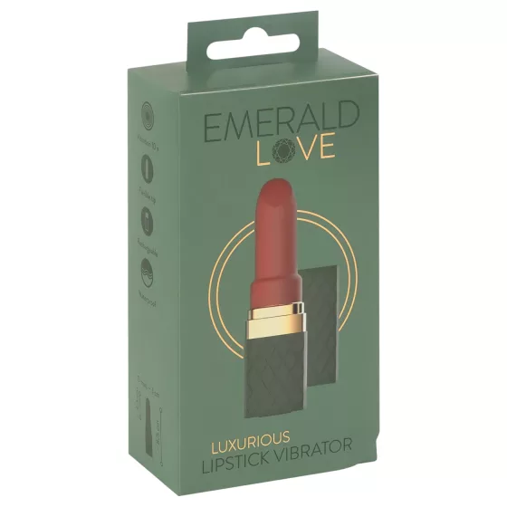 Emerald Love - akkus, vízálló rúzs vibrátor (piros)