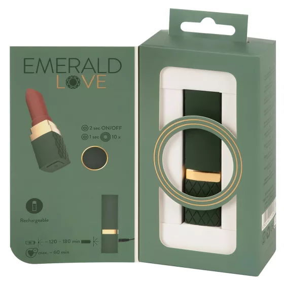 Emerald Love - akkus, vízálló rúzs vibrátor (piros)