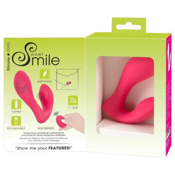 SMILE Panty - akkus, rádiós 2in1 vibrátor (pink)