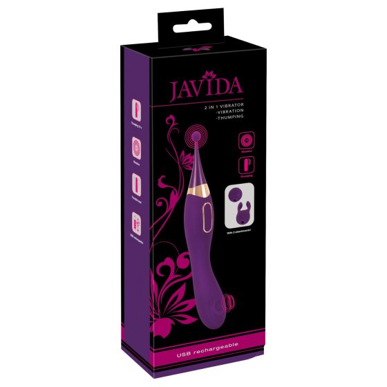 / Javida - 2in1 akkus csiklóizgató és vibrátor szett (lila)