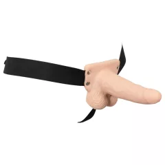   You2Toys Strap-on - üreges, felcsatolható vibrátor (natúr)