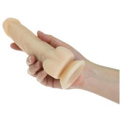   Naked Addiction Rotating 7 - forgófejes vibrátor (18cm) - natúr