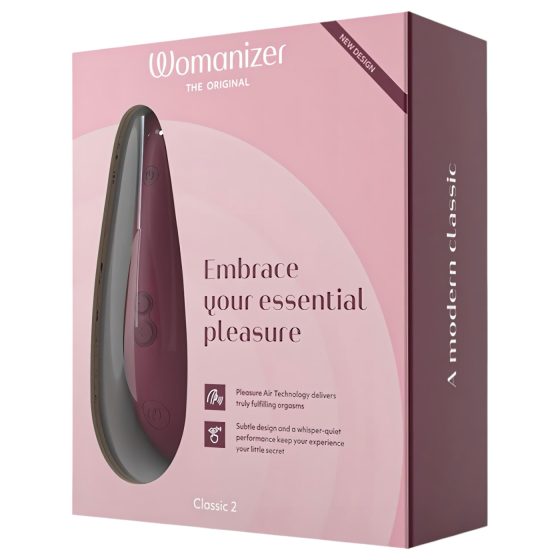 Womanizer Classic 2 - akkus, léghullámos csiklóizgató (piros)