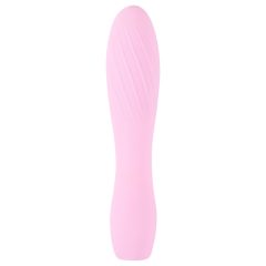   Cuties Mini 3 - akkus, vízálló, bordázott vibrátor (pink)