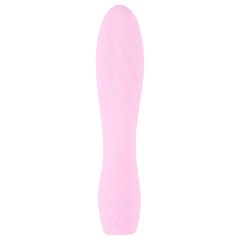   Cuties Mini 3 - akkus, vízálló, bordázott vibrátor (pink)