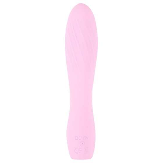 Cuties Mini 3 - akkus, vízálló, bordázott vibrátor (pink)