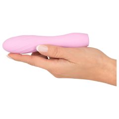   Cuties Mini 3 - akkus, vízálló, bordázott vibrátor (pink)