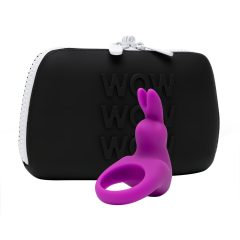   Happyrabbit Cock Kit - vibrációs péniszgyűrű tárolóval (lila)