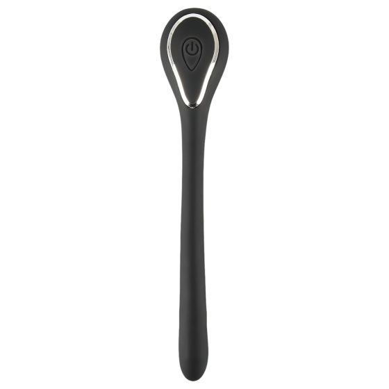 Penis Plug Dilator - akkus, vibrációs dilátor (1,1cm) - fekete