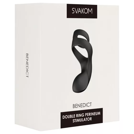 Svakom Benedict - gát stimuláló, vibrációs péniszgyűrű (fekete)