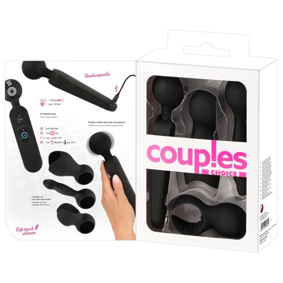 Couples Choice - akkus, melegítő masszírozó vibrátor (fekete)