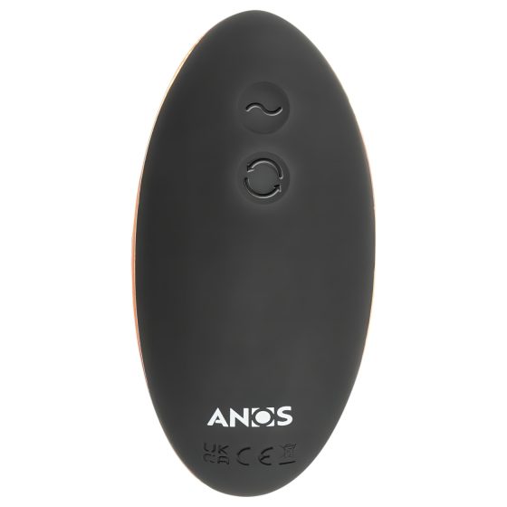 ANOS - 2 motoros forgó anál vibrátor (fekete)