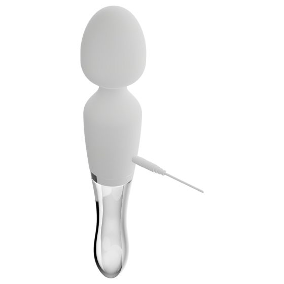 Liaison Wand - szilikon-üveg LED-es vibrátor (átlátszó)