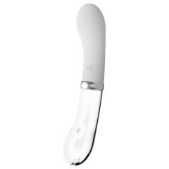   You2toys Liaison - szilikon-üveg LED vibrátor (átlátszó-fehér)