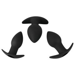   Black Velvets - akkus anál vibrátor szett - 3 részes (fekete)