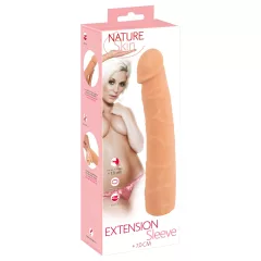   Nature Skin - hosszabbító, vastagító péniszköpeny (24cm)