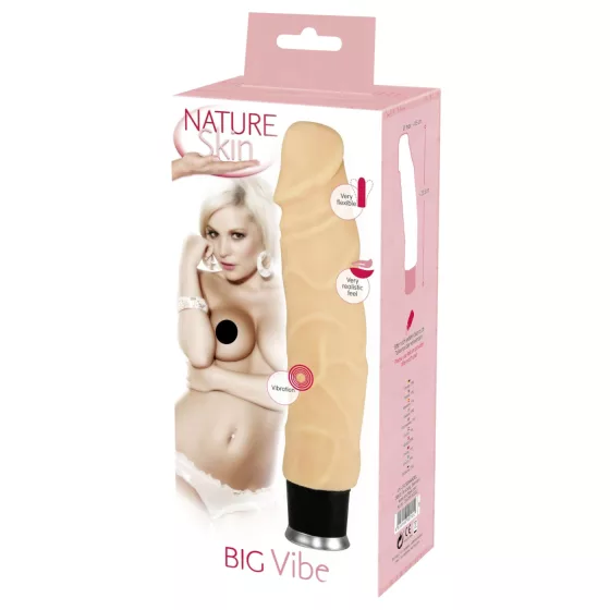 Nature Skin - élethű vibrátor - natúr (23cm)