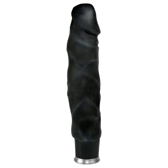 Nature Skin - élethű vibrátor - fekete (22cm)