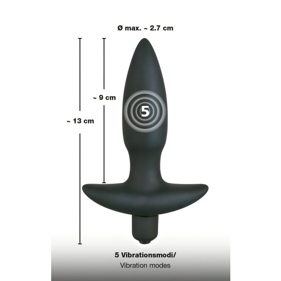 Black Velvet anál plug vibrátor - kicsi