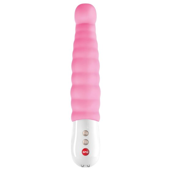 Fun Factory G5 - akkus, vízálló bordázott G-pont vibrátor (pink)