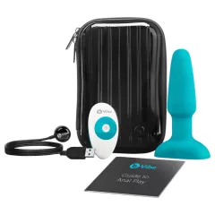   / b-Vibe - forgó gyöngyös, akkus anál vibrátor (türkiz)