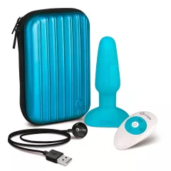   / b-Vibe - forgó gyöngyös, akkus anál vibrátor (türkiz)
