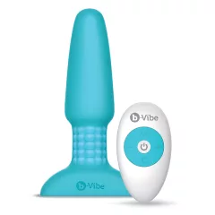   / b-Vibe - forgó gyöngyös, akkus anál vibrátor (türkiz)