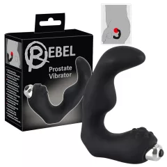   Rebel - hajlított prosztata vibrátor és masszírozó (fekete)