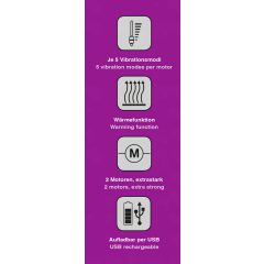 Javida - melegítő csiklóizgató vibrátor (pink)