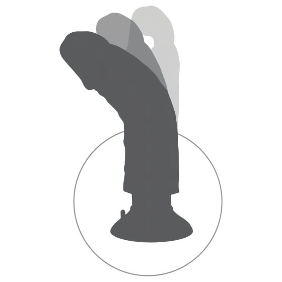 King Cock 10 tapadókorongos vibrátor (25 cm) - natúr